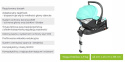 YORK I-Size BabySafe fotelik samochodowy z bazą isofix 0-13kg 0-15m - miętowy
