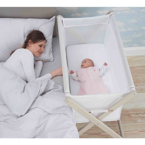 Little Chick London Crib White Oddychające łóżeczko dostawne