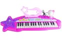 Keyboard Organki 37 Klawiszy MP3 Mikrofon Różowe