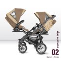 BabyActive TWINNI 3w1 wózek bliźniaczy głęboko-spacerowy + 2 x fotelik samochodowy