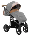 MOMMY 3w1 BabyActive wózek głęboko-spacerowy + fotelik samochodowy Kite 0-13kg - 09 Pinky