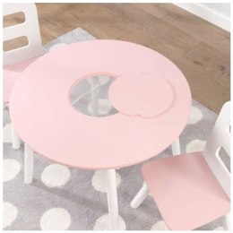 Biało różowy Drewniany stolik i 2 krzesełka KidKraft