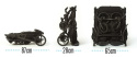 EASY TWIN 3.0 Baby Monsters wózek bliźniaczy - wersja spacerowa Midnight