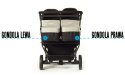 Gondola do wózka EASY TWIN Baby Monsters + zestaw kolorystyczny Black