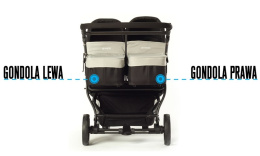 Gondola do wózka EASY TWIN Baby Monsters + zestaw kolorystyczny Heather Grey