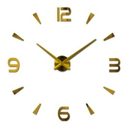 Zegar ścienny naklejany duży 80-120cm złoty 4 cyfry
