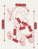 CONE Camarelo wózek spacerowy - pompowane koła + torba CO-04