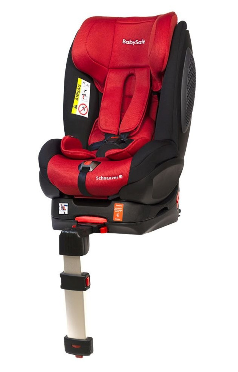 SCHNAUZER BabySafe 4* ADAC fotelik samochodowy 0-18 kg - CZERWONO-CZARNY