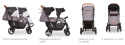 FUSION easyGO wózek spacerowy dla bliźniąt lub dla dzieci rok po roku typu „tandem” - Grey Fox
