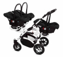 TRIPPY PREMIUM 3w1 BabyActive wózek dla trojaczków głęboko-spacerowy z potrójnym nosidłem - 07 Black