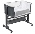 TIMON Lionelo 3w1 składane łóżeczko dostawne, przybornik, torba, co-sleeping - graphite