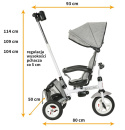 TOBI ALEX 2 Kidz Motion rowerek trójkołowy 1-5 lat do 25kg - Grey