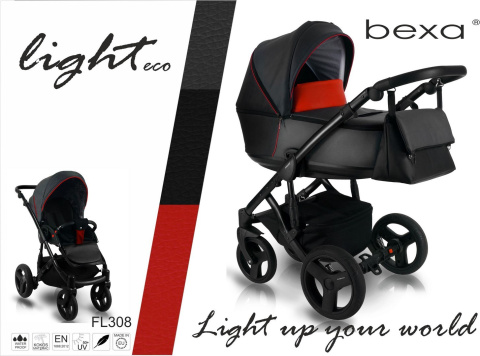 LIGHT ECO 3w1 Bexa wózek wielofunkcyjny z fotelikiem KITE 0-13kg - FL308
