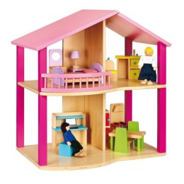 Viga Toys Drewniany Domek Dla Lalek Pink
