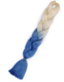 Włosy syntetyczne tęczowe ombre granat-niebieski