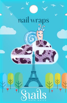 Naklejany lakier Nail Wraps Snails - Purple Zebra