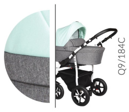 Q9 3w1 Baby Merc wózek dziecięcy z fotelikiem 0m+ kolor Q9/184C