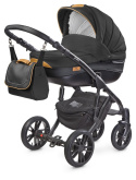 FRONTERA 3w1 Camini wózek dziecięcy z fotelikiem Musca 0m+ Polski Produkt - kolor Black