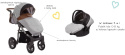 MOMMY 3w1 BabyActive wózek głęboko-spacerowy + fotelik samochodowy Kite 0-13kg - 06 Gray Star
