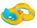 Kółko do pływania dla niemowląt koło pontonik dla dzieci dmuchany z siedziskiem dla mamy i dziecka max 70-90kg 1-3lata