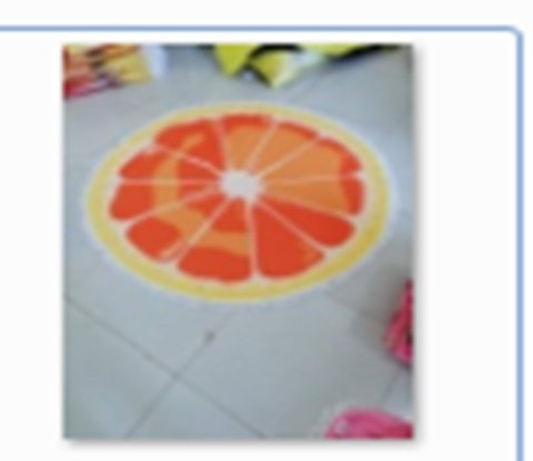 Ręcznik plażowy okrągły duży pled boho pomarańcza