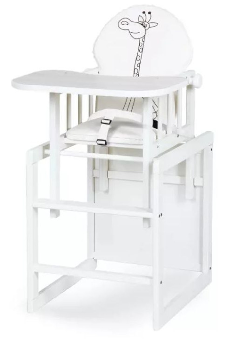 Klupś AGA III Safari Żyrafka krzesełko wielofunkcyjne (krzesło + stolik) - biała