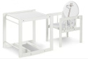 Klupś AGA III Safari Żyrafka krzesełko wielofunkcyjne (krzesło + stolik) - biała