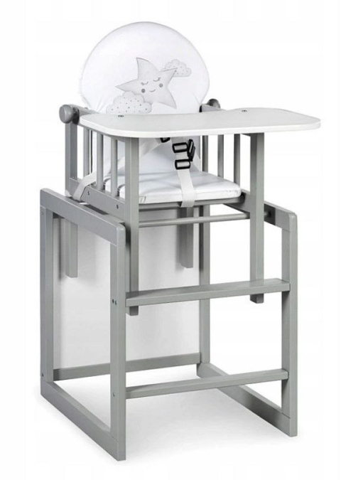 Klupś AGA III Gwiazdka krzesełko wielofunkcyjne (krzesło + stolik) - szary