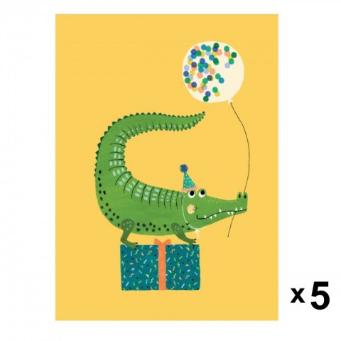 Petit Monkey - 5 zaproszeń urodzinowych Party Crocodile
