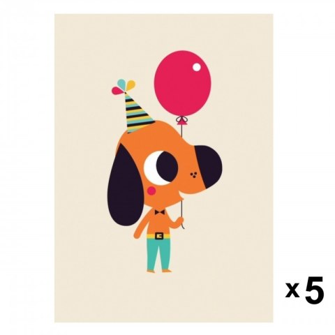 Petit Monkey - 5 zaproszeń urodzinowych Party Dog