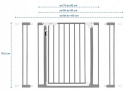 TRUUS Slim Led Lionelo barierka ochronna od 75cm do 105cm - Grey