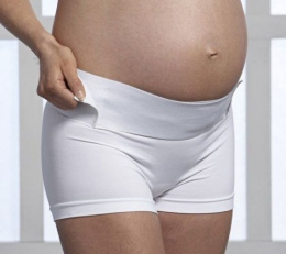 #105 Pas ciążowy na rzep Carriwell Velcro Belt BIAŁY