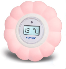 Elektroniczny termometr do kąpieli i pomiaru temperatury w pokoju LUVION 2w1-RÓŻOWY
