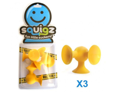 Przyssawki Squigz Dodatkowe x3 żółte