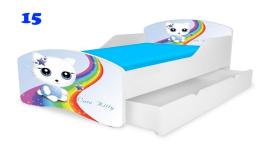 NOBIKO Łóżko Small Rainbow z szufladą 160x80 Hello Kitty