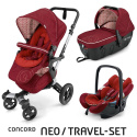 Wózek wielofunkcyjny Neo 3w1 Travel Set Concord (tomato red)
