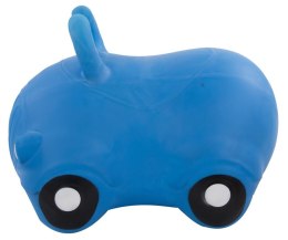 Skoczek samochód gumowy - niebieski