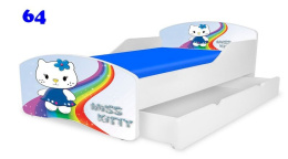NOBIKO Łóżko Small Rainbow z szufladą 180x80 Hello Kitty