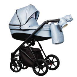 FX 3w1 Paradise Baby wielofunkcyjny wózek dziecięcy z fotelikiem KITE 0-13kg Polski Produkt - nr.16 perłowy niebieski eco