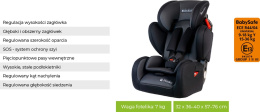 HUSKY BabySafe 9-36 kg fotelik samochodowy z systemem ochrony szyi Różowo-Fioletowy