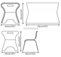 Mebelki OTTO BLOOM - stolik i 2 krzesła