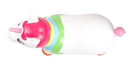 Skoczek gumowy dla dzieci JEDNOROŻEC 60 cm biały z kolorem do skakania z pompką