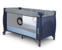 SVEN PLUS łóżeczko turystyczne Lionelo kołyska, drugi poziom, przewijak, uchwyty do wstawania - BLUE NAVY