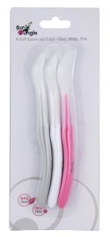 B-Miękkie łyżeczki komplet White/Pink/Grey