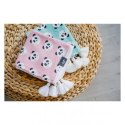 Bawełniany kocyk dla dzieci i niemowląt (pandy buźki) PULP BAMBOO