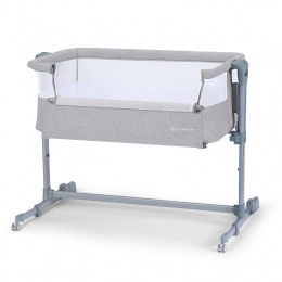 NESTE AIR KinderKraft łóżeczko dostawne spanie z dzieckiem 0m+ - grey light melange