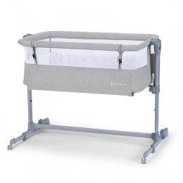 NESTE AIR KinderKraft łóżeczko dostawne spanie z dzieckiem 0m+ - grey light melange