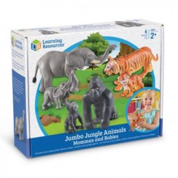Duże figurki, mamy i dzieci, zwierzęta z dżungli, LEARNING RESOURCES