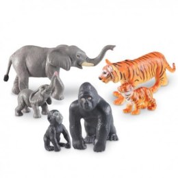Duże figurki, mamy i dzieci, zwierzęta z dżungli, LEARNING RESOURCES