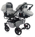 SOLAR DUO S 3w1 KacBru wózek dla bliźniąt, jeden obok drugiego z fotelikami 0m+ Polski Produkt - 05